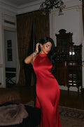 Elegant Satin Evening Royal Dress