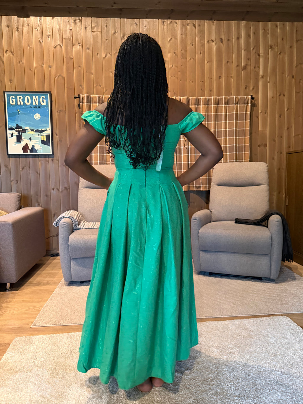 Off-Shoulder Royal Dress