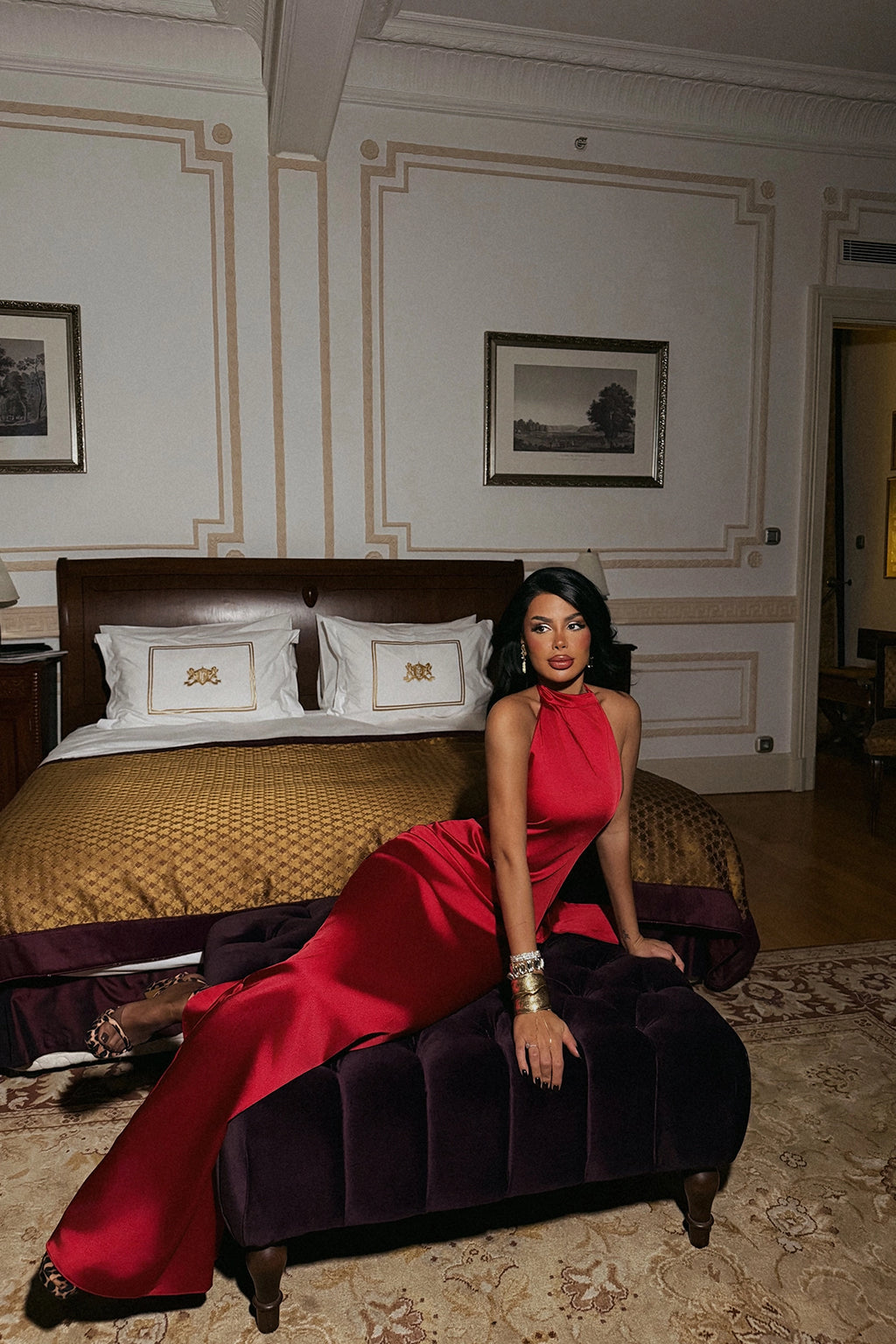 Elegant Satin Evening Royal Dress