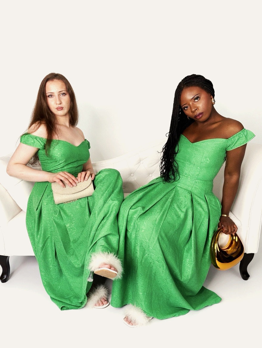 Off-Shoulder Royal Dress