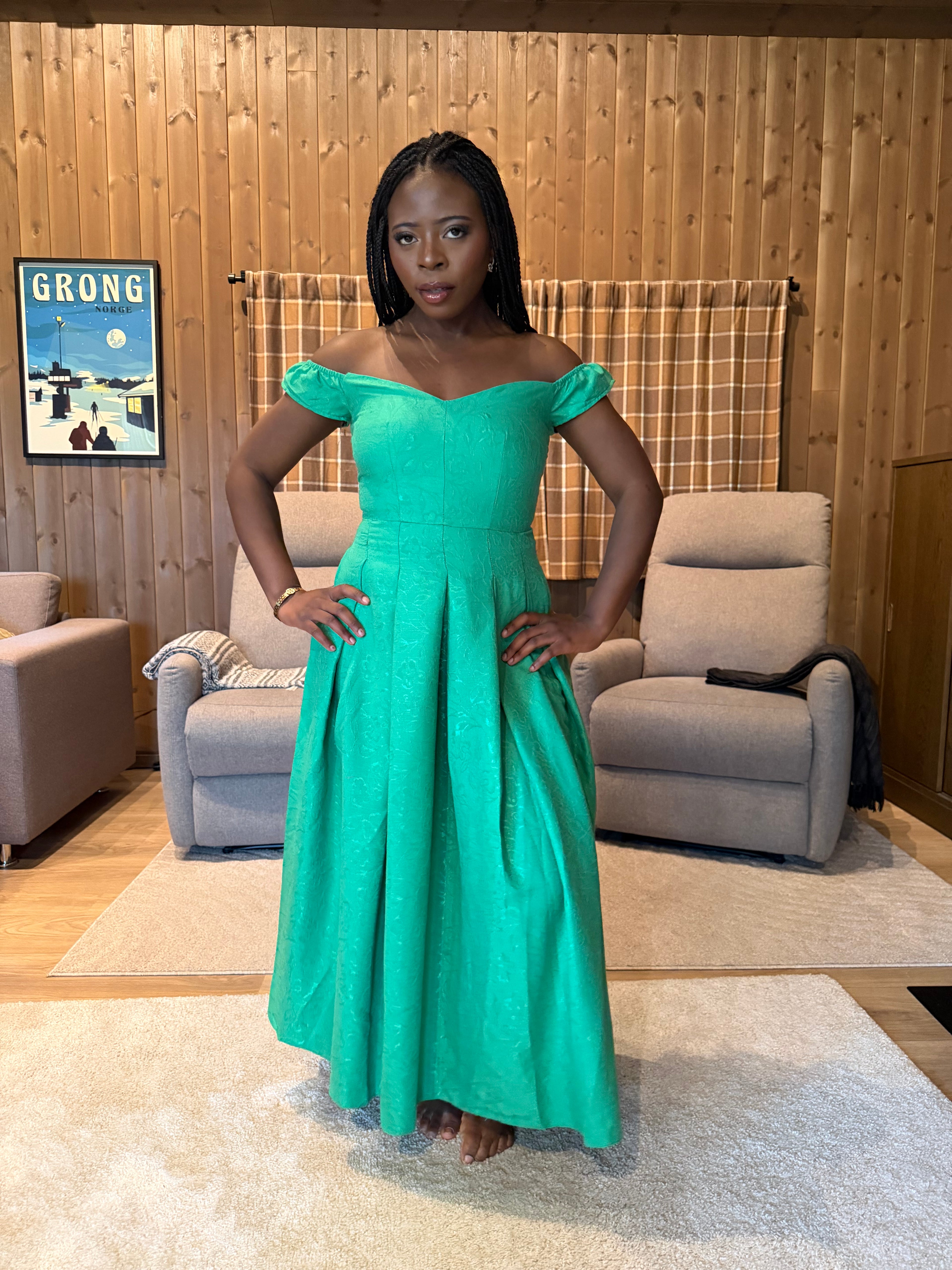Off-Shoulder Royal Dress
