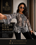Royal Black Elegant Bell Sleeve Blouse