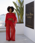 Royal Red Boho Casual Set For Summer & Spring