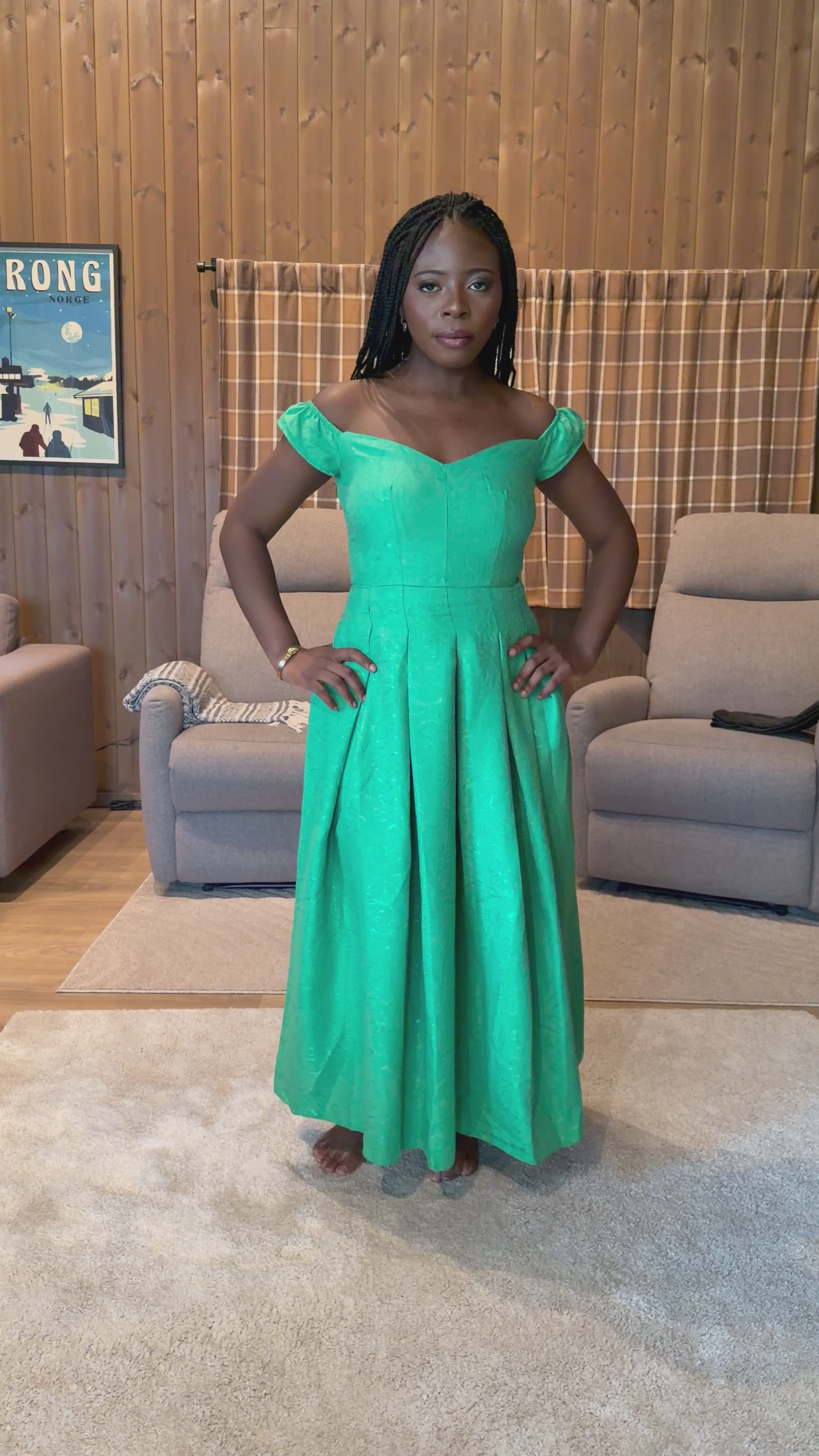 Off-Shoulder Royal Dress